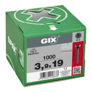 Spax GIX-C Fraises à rainures 3,9 x 19 H2 filetage fin phosphaté-4