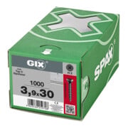 Spax GIX-C Fraises à rainures 3,9 x 30 H2 filetage fin phosphaté-2
