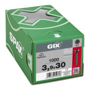 Spax GIX-C Fraises à rainures 3,9 x 30 H2 filetage fin phosphaté-4