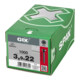 Spax GIX-C SEKO RAINURES FRAISES 3,9 x 22 H2 FILET FIN PHOSPHATÉ