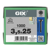 Spax GIX-D Tête trompette 3,5 x 25 H2 Pointe de forage phosphatée-2