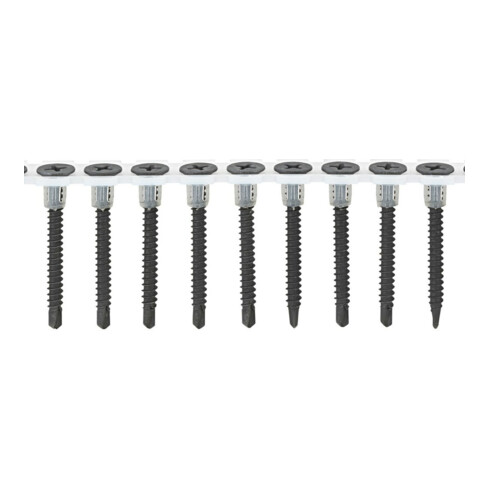 Spax GIX-D Tête trompette 3,5 x 25 H2 Pointe de perçage phosphatée en bande