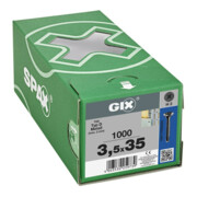 Spax GIX-D Tête trompette 3,5 x 35 H2 Pointe de perçage phosphatée-2