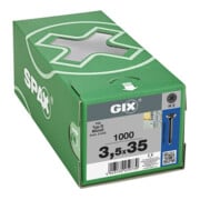 Spax GIX-D Tête trompette 3,5 x 35 H2 Pointe de perçage phosphatée-4