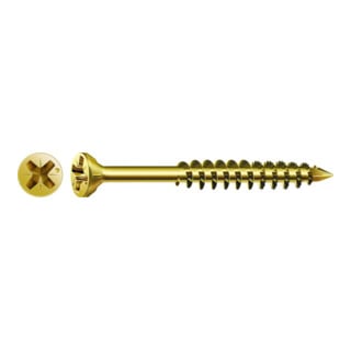 Spax Glasleistenschraube 3,5 x 40 mm Senkkopf Kreuzschlitz Z Teilgewinde CUT-Spitze YELLOX A2L