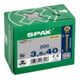 Spax Glasleistenschraube 3,5 x 40 mm Senkkopf Kreuzschlitz Z Teilgewinde CUT-Spitze YELLOX A2L
