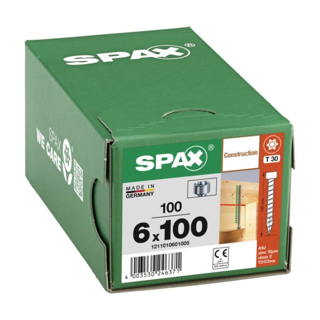 Spax Holzbauschraube Zylinderkopf, T-STAR plus mit SPAXCUT-Spitze, gehärtet, gleitbeschichtet