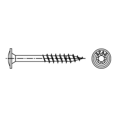 Spax Holzbauschraube 8 x 260 mm Tellerkopf T-STAR plus Teilgewinde 4CUT Verzinkt, gelb passiviert A2L