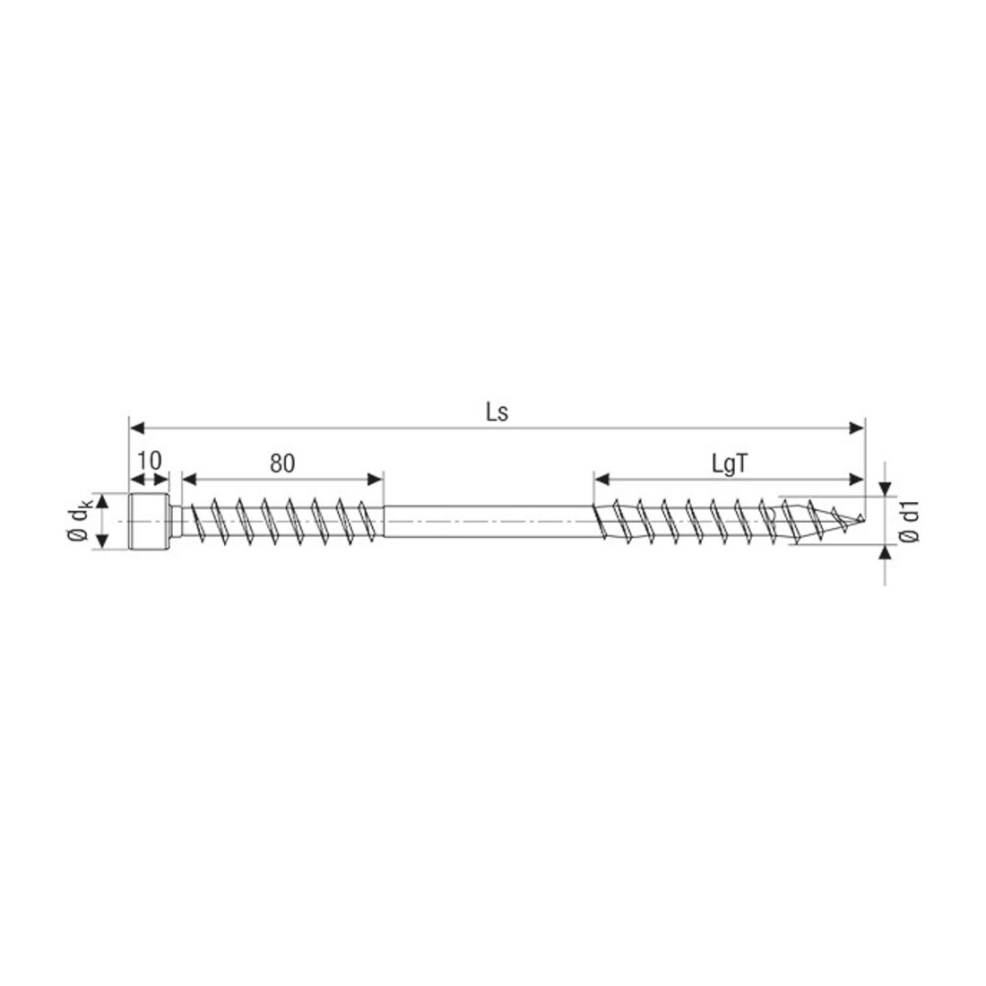 Spax ISO Zylinderkopf T-STAR 4CUT Fixierg WIROX 10,0 x 350