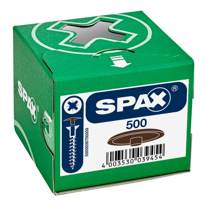 Spax Kunstoff-Abdeckkappen für Spax mit Kopfbohrungmahagoni