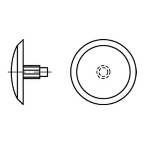 Spax Kunstoff-Abdeckkappen für Spax mit Kopfbohrungweiß
