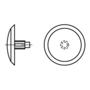 Spax Kunstoff-Abdeckkappen für Spax mit Kopfbohrungweiß
