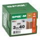 Spax M MDF Schrauben 3,5 x 40 mm Senkkopf kleiner Fräskopf T-STAR plus Teilgewinde CUT-Spitze Galvanisch blank verzinkt A2J