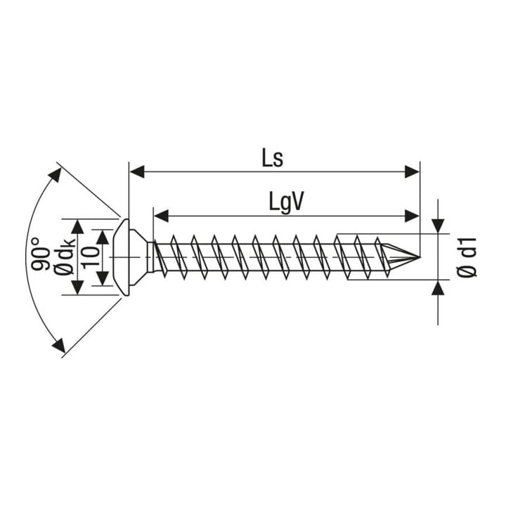 Spax Pfostenschraube 8 x 50 mm Zentrierkopf T-STAR plus Vollgewinde CUT-Spitze Edelstahl rostfreiei