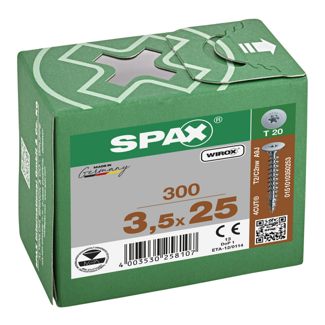 Spax Rückwandschrauben 3,5 x 25 ohne Linse T-STAR PLUS T10 VG