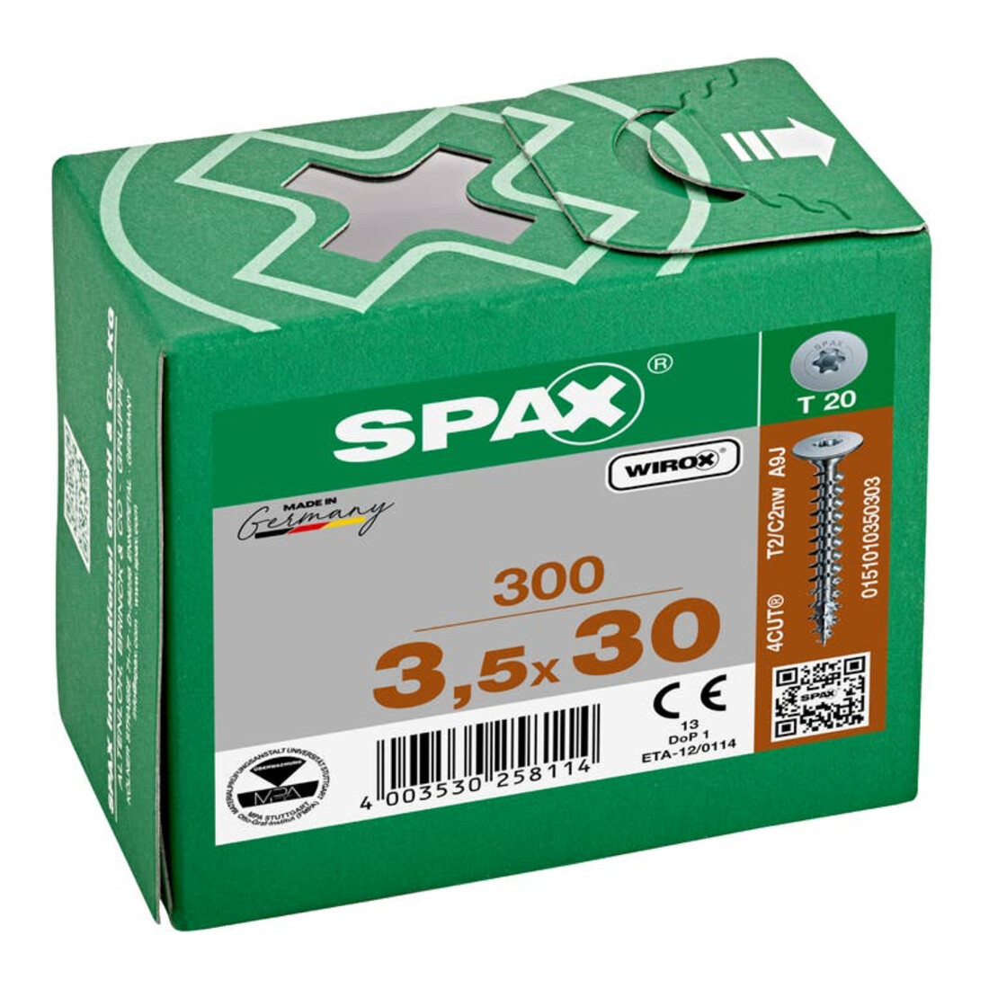 Spax Rückwandschrauben 3,5 x 30 ohne Linse T-STAR PLUS T20 VG