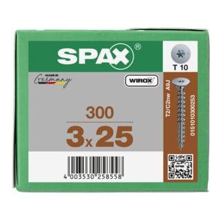 Spax Rückwandschrauben 3 x 25 ohne Linse T-STAR PLUS T10 VG