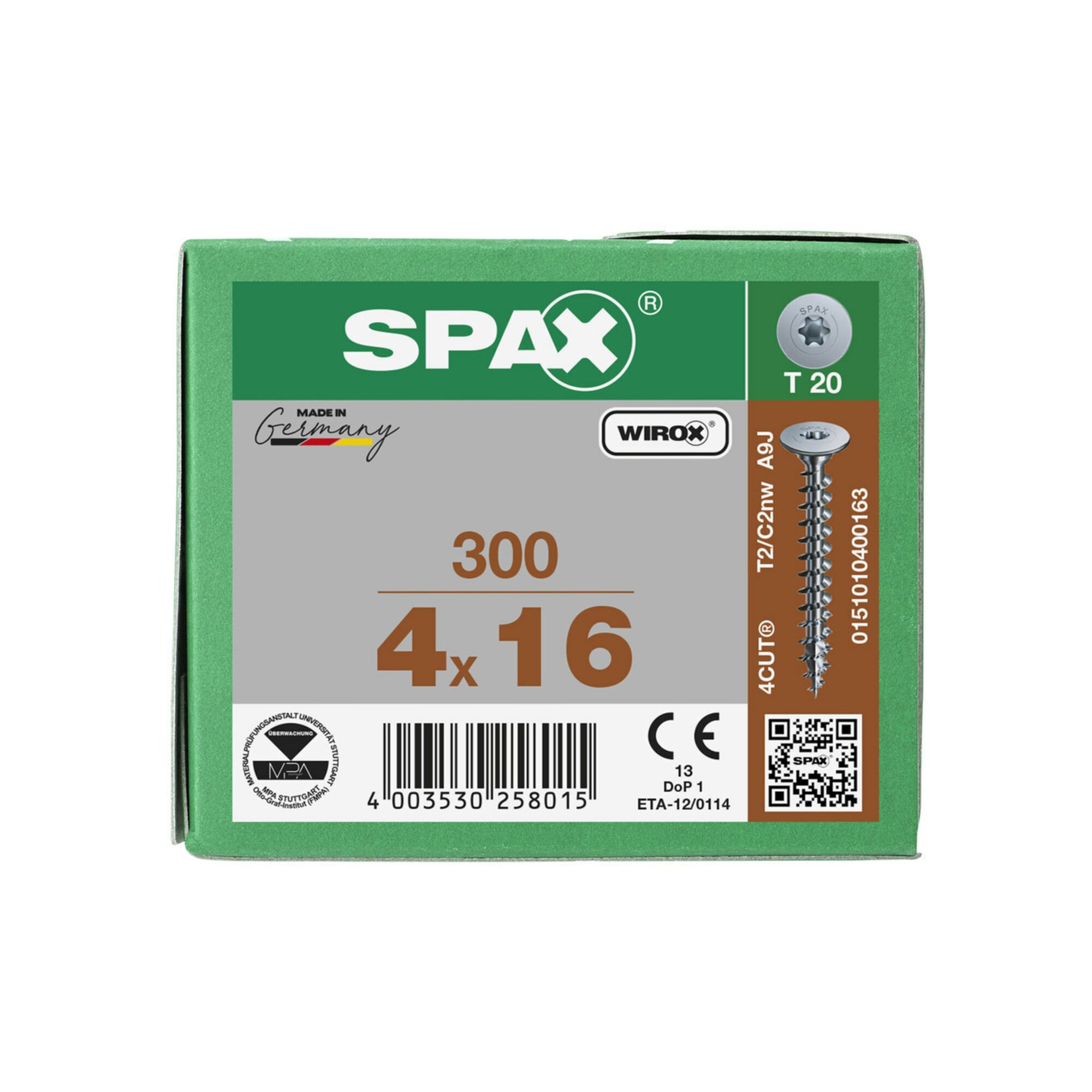 Spax Rückwandschrauben 4 x 16 ohne Linse T-STAR PLUS T10 VG