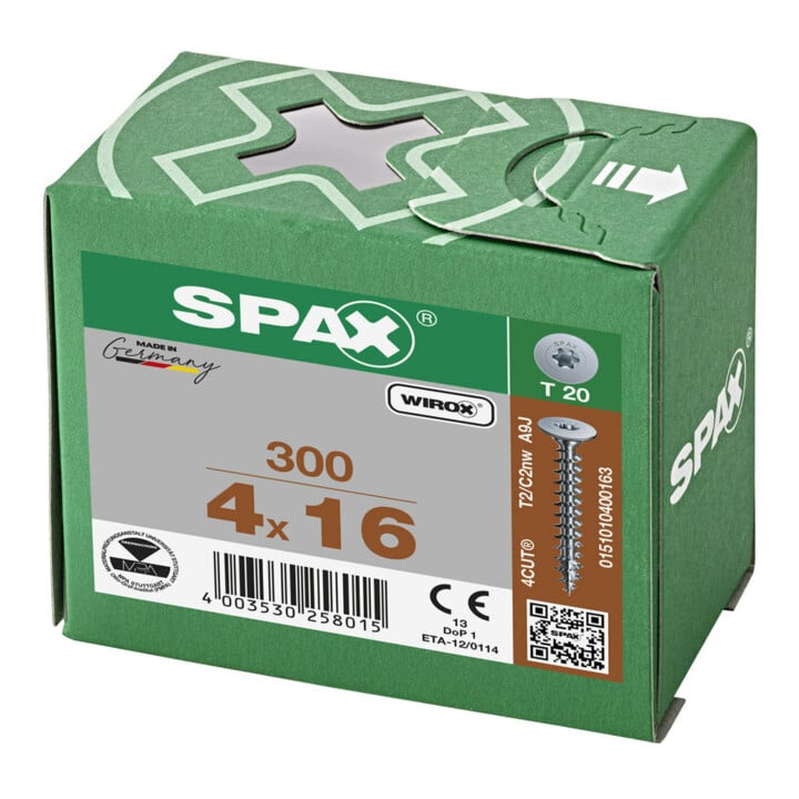 Spax Rückwandschrauben 4 x 16 ohne Linse T-STAR PLUS T10 VG