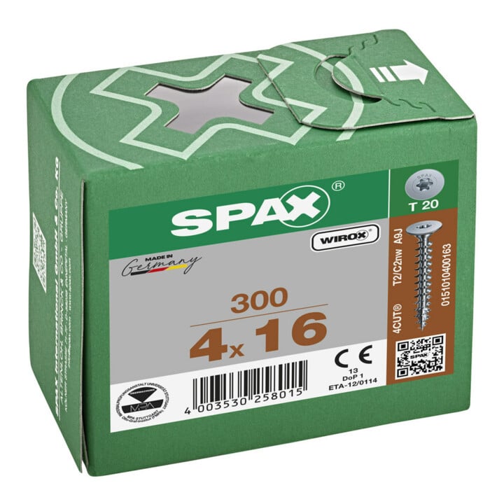 Spax Rückwandschrauben 4 x 16 ohne Linse T-STAR PLUS T10 VG
