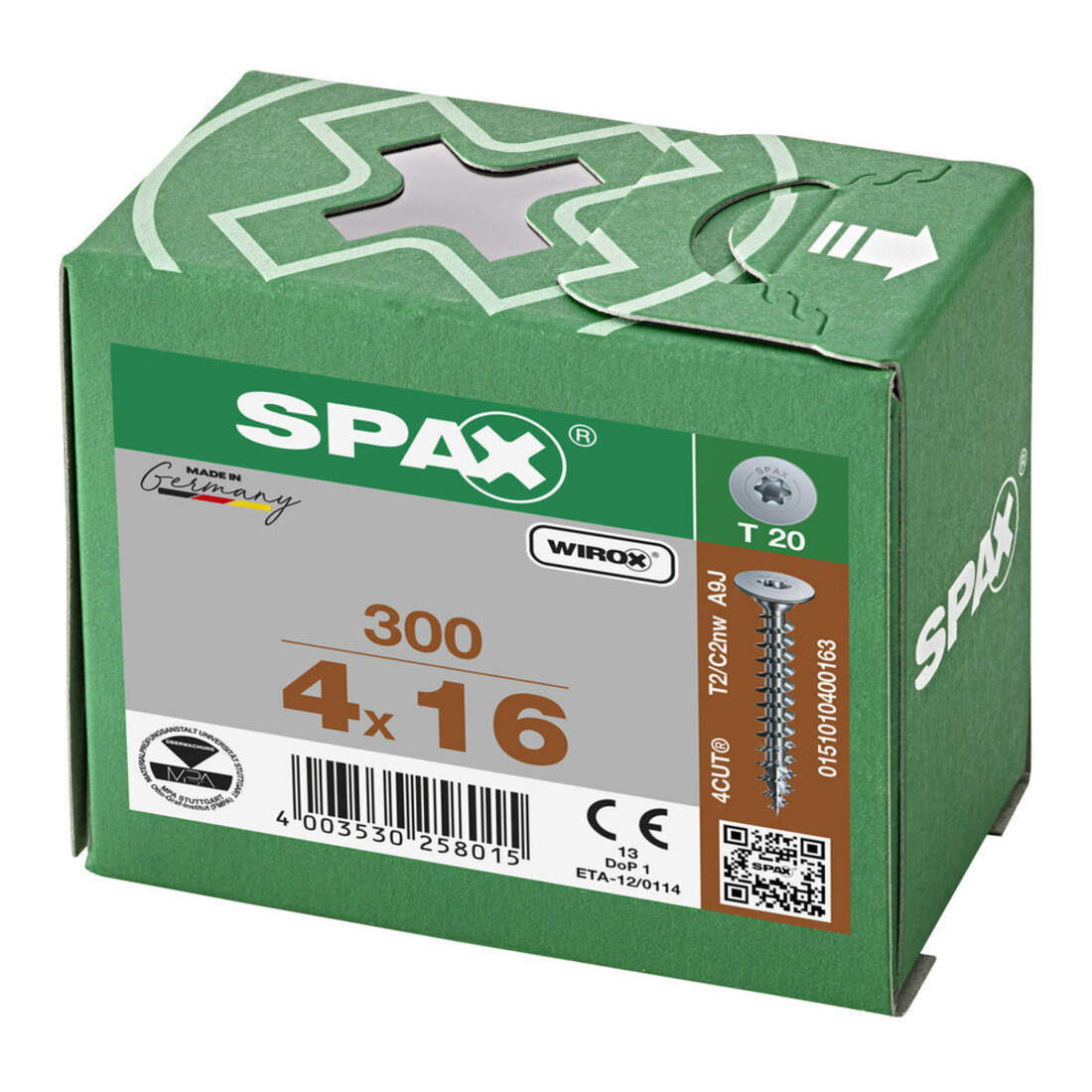 Spax Rückwandschrauben 4 x 16 ohne Linse T-STAR PLUS T10 VG