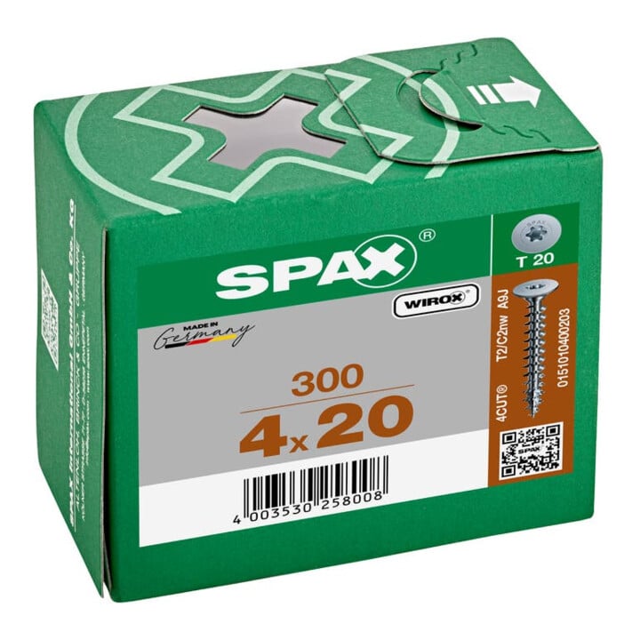 Spax Rückwandschrauben 4 x 20 ohne Linse T-STAR PLUS T10 VG