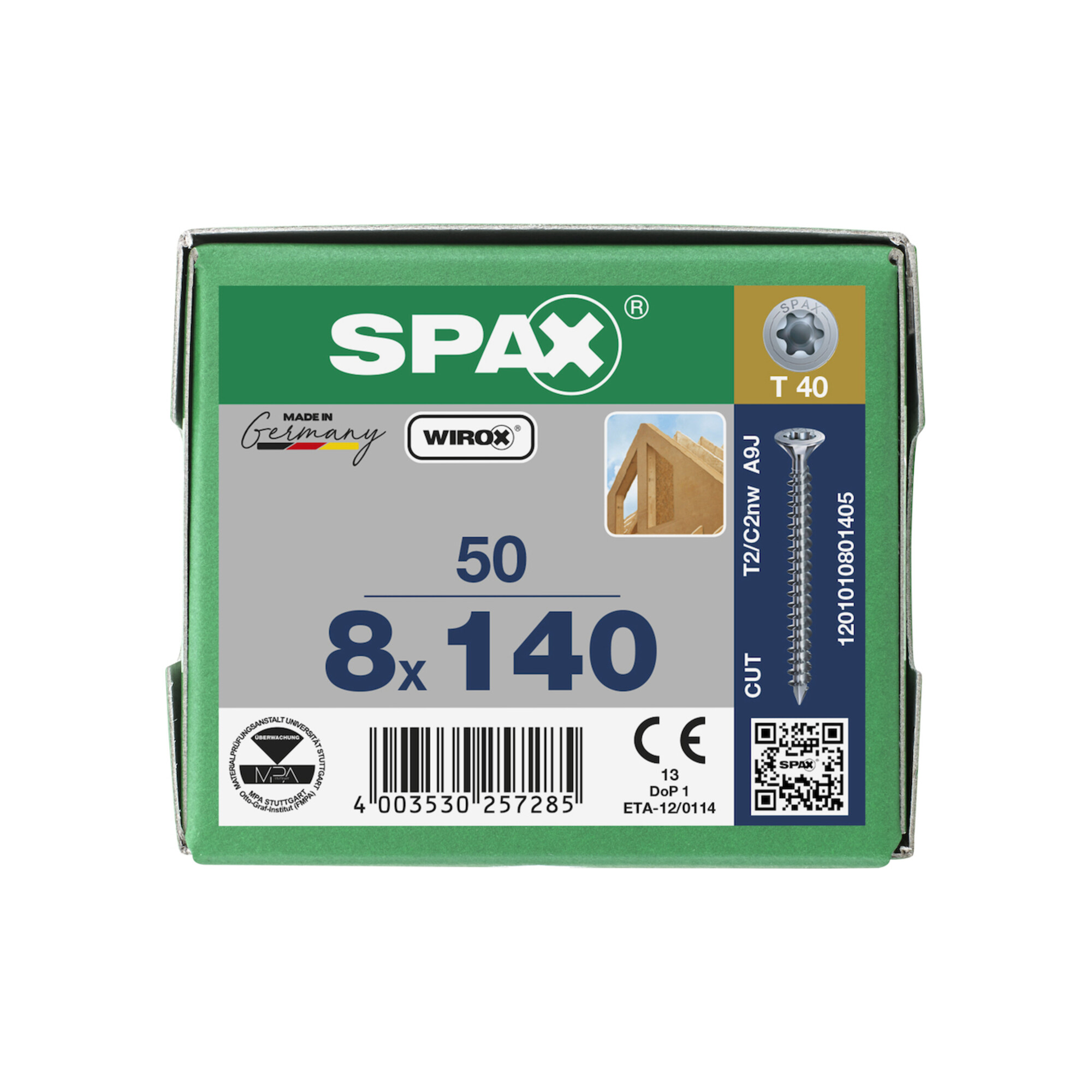 Spax S SENKMULTIKOPF 8 x 140 T-STAR PLUS T40 VG CUT WIROX