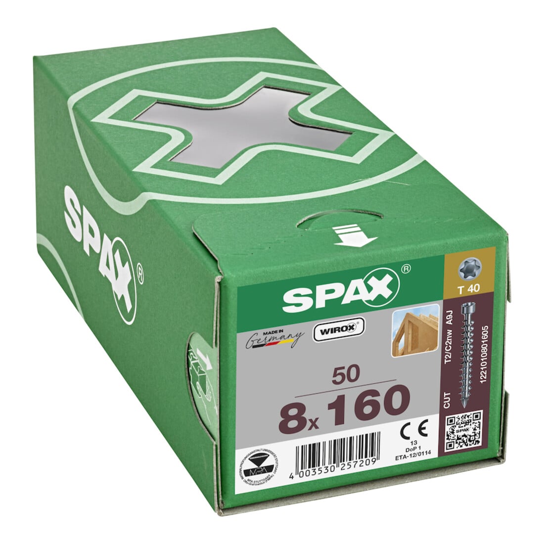 Spax S Tête de cylindre 8 x 160 T-STAR PLUS T40 VG CUT