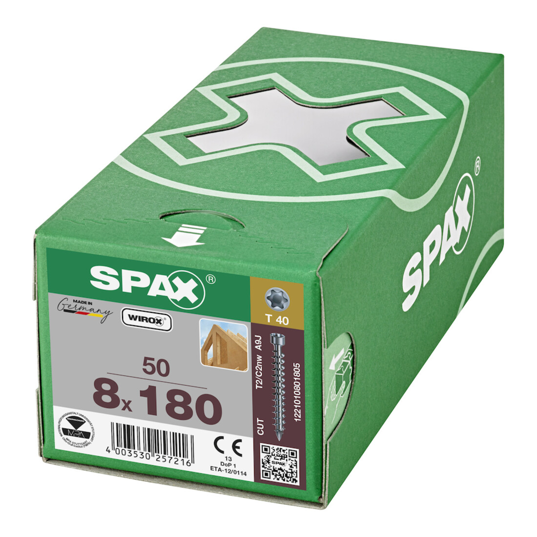 Spax S Tête de cylindre 8 x 180 T-STAR PLUS T40 VG CUT