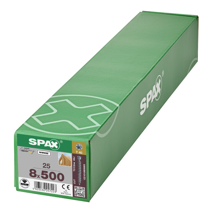 Spax S Tête de cylindre 8 x 500 T-STAR PLUS T40 VG CUT