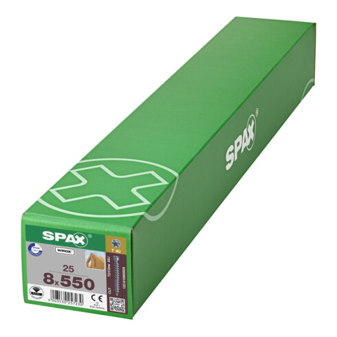 Spax S Tête de cylindre 8 x 550 T-STAR PLUS T40 FILETAGE COMPLET
