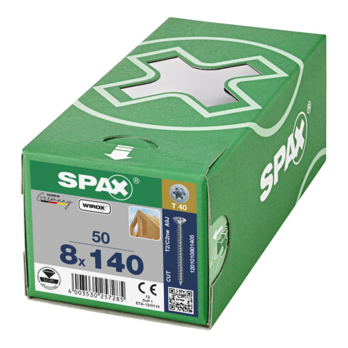 Spax S TÊTE MULTI FRAISÉE 8 x 140 T-STAR PLUS T40 VG CUT WIROX
