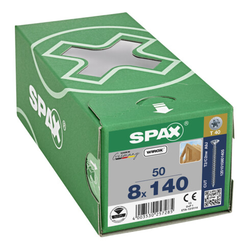 Spax S TÊTE MULTI FRAISÉE 8 x 140 T-STAR PLUS T40 VG CUT WIROX