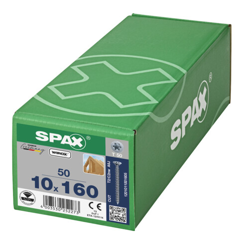 Spax S VIS À TÊTE MULTI 10 x 160 T-STAR PLUS T50 VG CUT WIROX