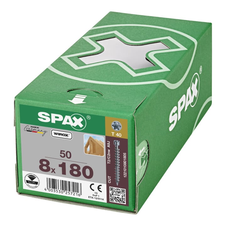 Spax S Zylinderkopf 8 x 180 T-STAR PLUS T40 VG CUT