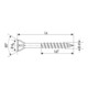 SPAX Schraube R 88195 SEKO SPAX-MF-T 3,5x45/25-T10 acier galvanisé WIROX 500 pcs