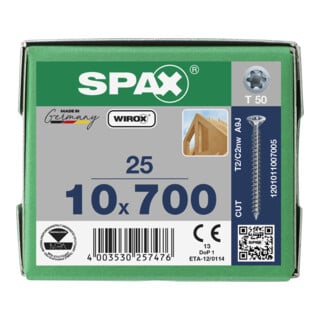 SPAX SEKO T-STAR+ T50 VG WIROX 10 x 700