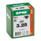 Spax Senkkopf T-STAR+ 3,0 x 25 Schwarz verzinkt HP