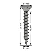 Spax Senkkopf T-STAR+ 4,5 x 20 Schwarz verzinkt HP-4