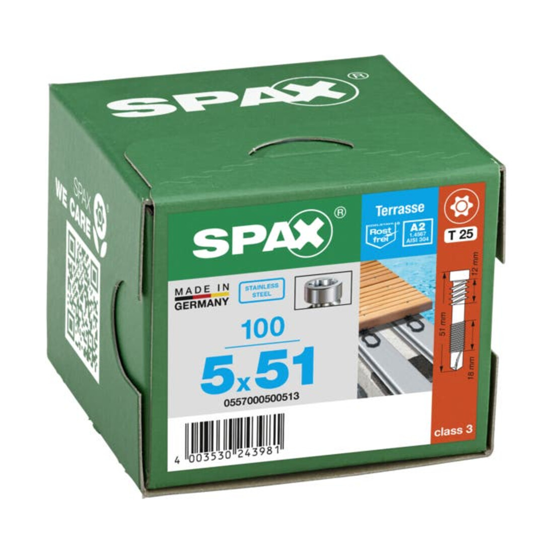 Spax T-STAR+ tête cylindrique 5,0x51 pour alu UK jusqu'à 27 mm planche de recouvrement