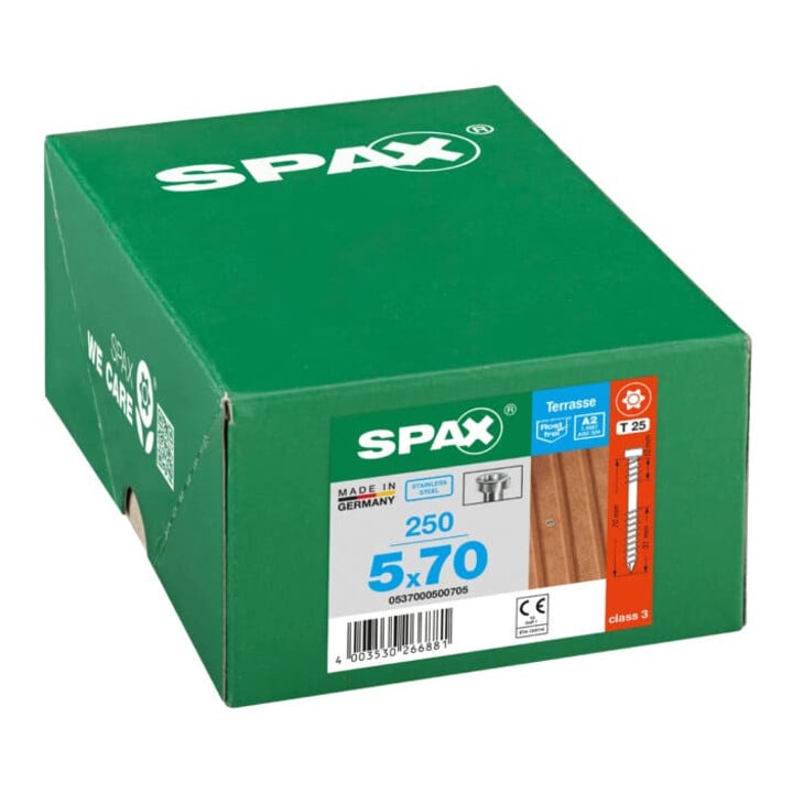 Spax T-STAR+ tête cylindrique 5,0x70/31,0 A2 filetage fixe