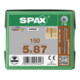 SPAX TELKO sans lentille T-STAR+ T20 WIROX 5 x 87