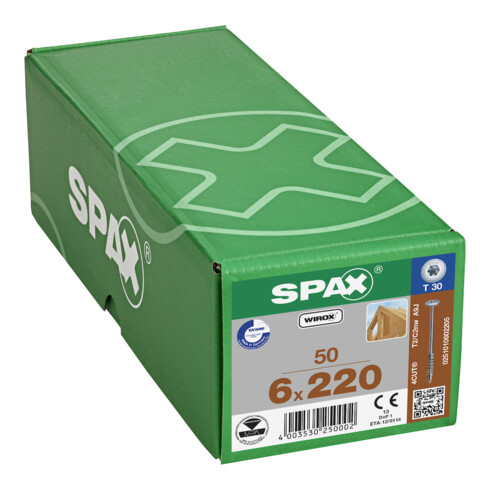 SPAX TELKO T-STAR+ T30 VG WIROX 6 x 220