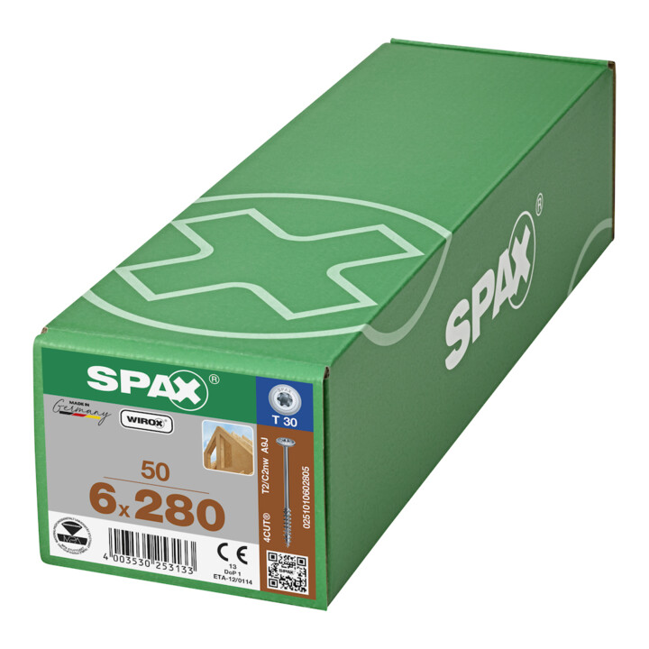 SPAX TELKO T-STAR+ T30 VG WIROX 6 x 280