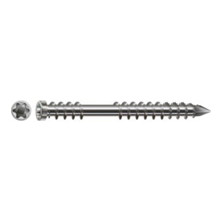 Spax Vis pour terrasse ART 88192, tête cylindrique, T-STAR plus, filetage fixe, pointe CUT, acier inox A2, inoxydable