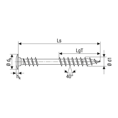 SPAX Terrassens Bold FixGe w Zierko T-STAR 4CUT A2 5,0 x 56