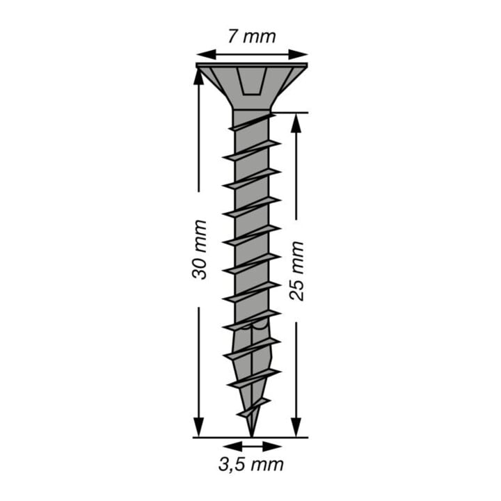 Spax Tête fraisée T-STAR+ 3,5 x 30 Noir zingué HP
