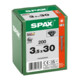 Spax Tête fraisée T-STAR+ 3,5 x 30 Noir zingué HP
