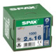 Spax Universalschraube 2,5 x 16 mm Senkkopf Kreuzschlitz Z Vollgewinde S-Spitze WIROX A3J