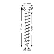 Spax Universalschraube 2,5 x 20 mm Senkkopf Kreuzschlitz Z Vollgewinde S-Spitze WIROX A3J-4
